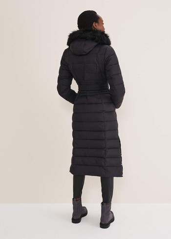 Phase Eight Sofie Waisted Puffer Coats Black Australia | AL2094678